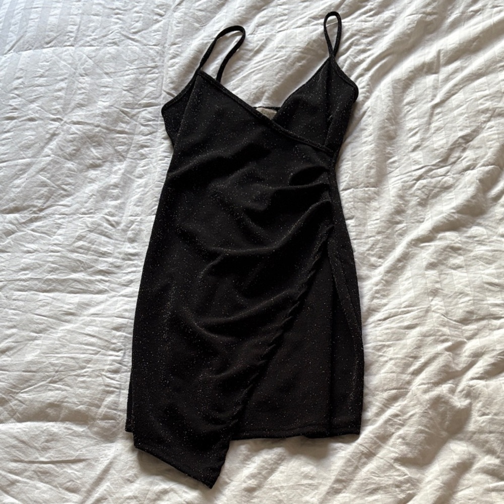 Chic Asymmetrical Black Dress